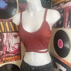 XS top with decorative straps